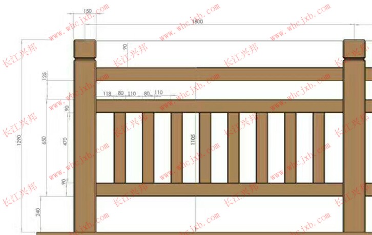 仿木紋圍欄模具